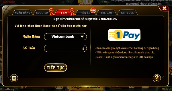 Rút tiền Hit Club bằng hình thức ngân hàng