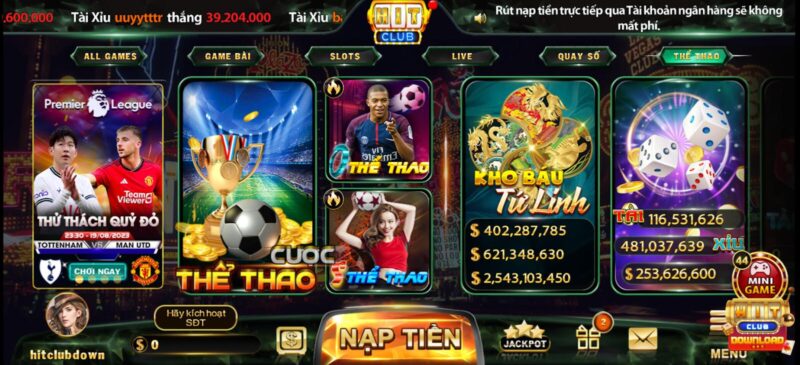 Sảnh cá cược hấp dẫn cho tín đồ thể thao Hit Club