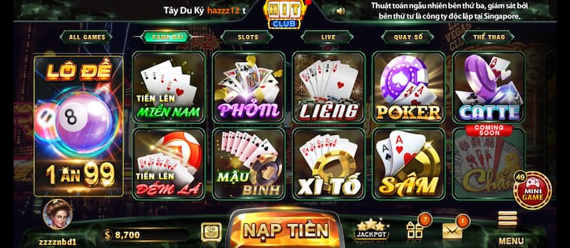 Sảnh game bài Hit Club sôi nổi kiếm tiền đẳng cấp nhất 2024